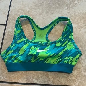 Blue and Green Sports Bra